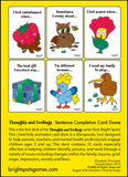 Thoughts and Feelings 1 <br>Sentence Completion Play Therapy Card Game