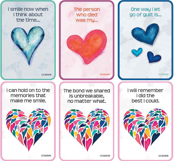 Heart To Heart <br> Bereavement / Healing Sentence <br> Completion Flash Card Game