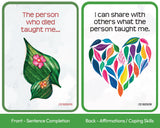 Memory Garden <br> Bereavement / Healing <br> Sentence Completion Flash Card Game